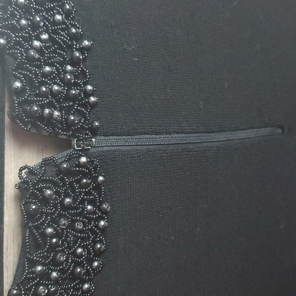 Vintage Gene Shelly Black beaded wool sweater - Picture 4 of 10